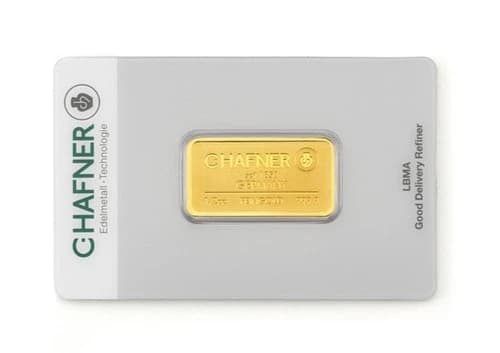 1/2 Unze Goldbarren C. Hafner
