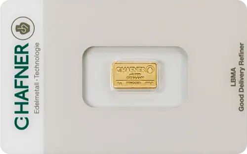 1 g Goldbarren C. Hafner