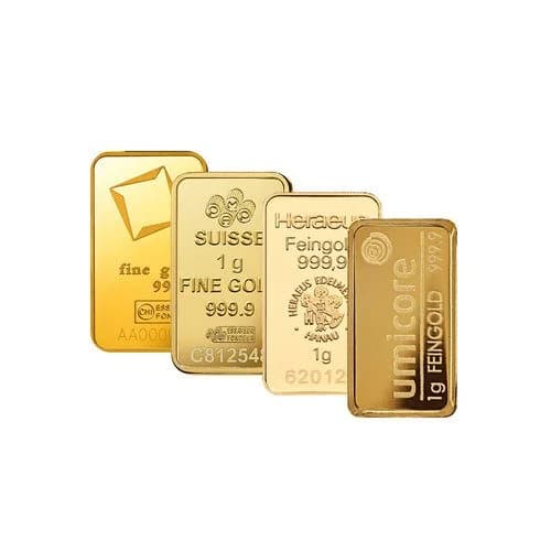 1 g Goldbarren diverse