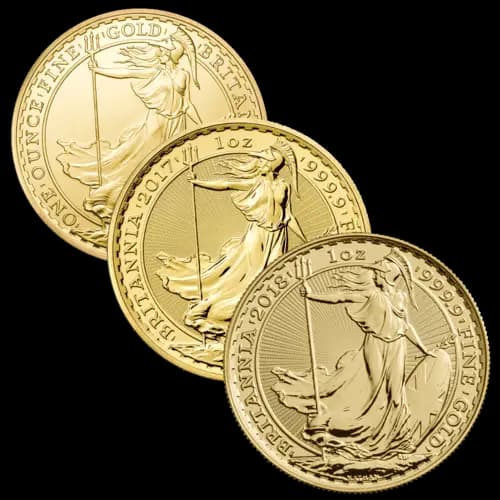 1 Unze Gold Britannia diverse Jahrgänge