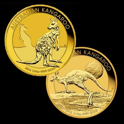 1/4 Unze Gold Australien Känguru diverse Jahrgänge