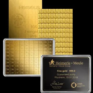 100 x 1 g Combibar Goldtafel