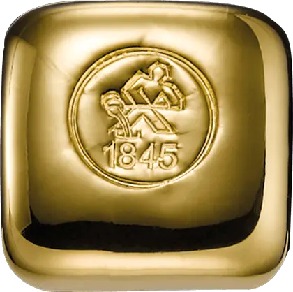 50 g Goldbarren Heimerle und Meule gegossen