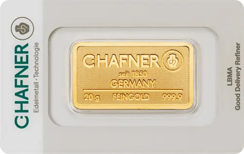 20 g Goldbarren C. Hafner