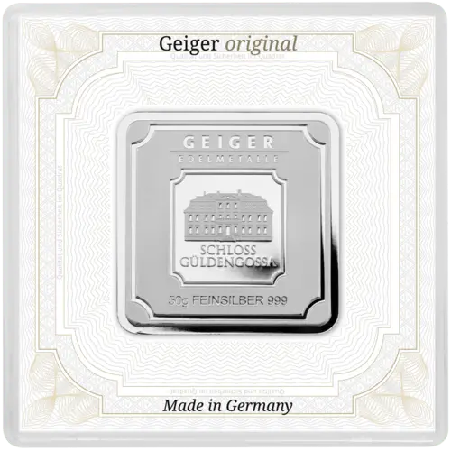 50 g Silberbarren Geiger original