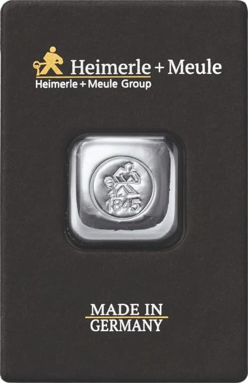 1 Unze Silberbarren Heimerle und Meule gegossen