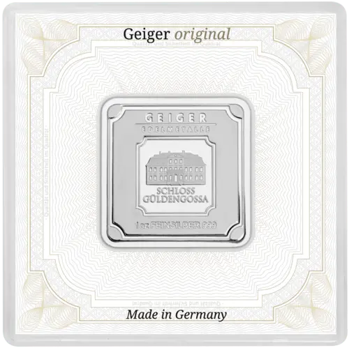 1 Unze Silberbarren Geiger original