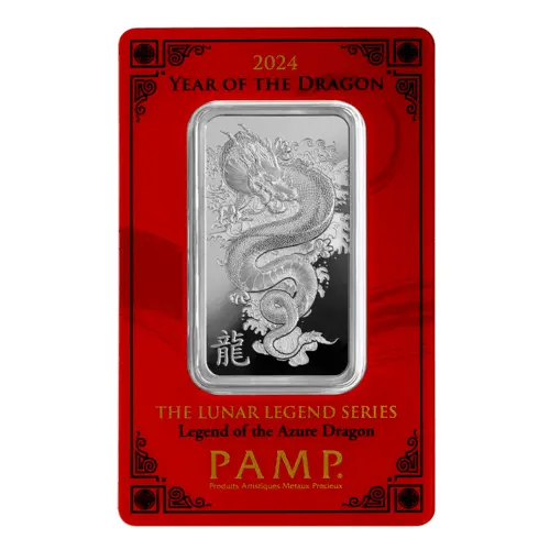1 Unze Silberbarren PAMP Lunar Legends Azure Dragon 2024