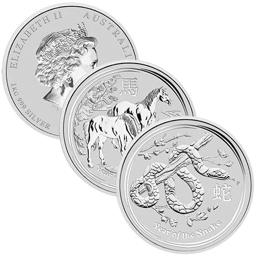 1 kg Silber Lunar II diverse Jahrgänge (differenzbesteuert)