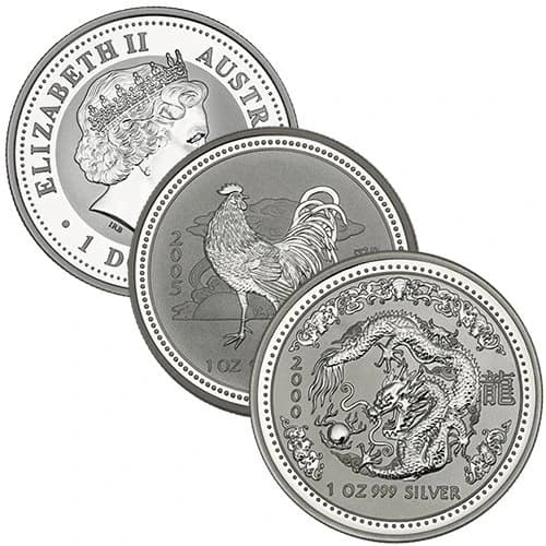 2 Unzen Silber Lunar I diverse Jahrgänge (differenzbesteuert)