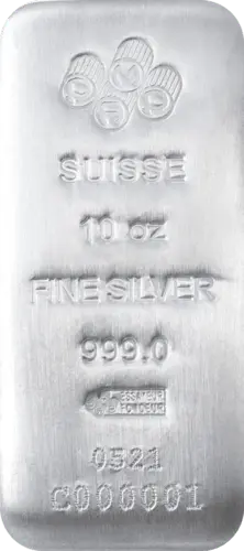 10 Unzen Silberbarren PAMP Suisse