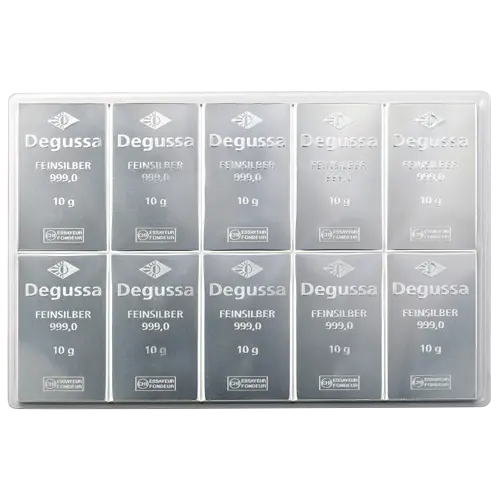 10 x 10 g Combibar Silbertafel