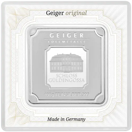 100 g Silberbarren Geiger original