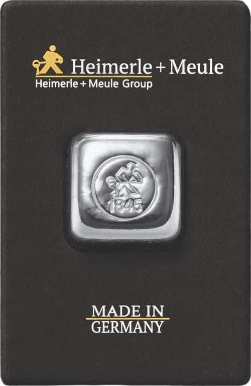 50 g Silberbarren Heimerle und Meule gegossen